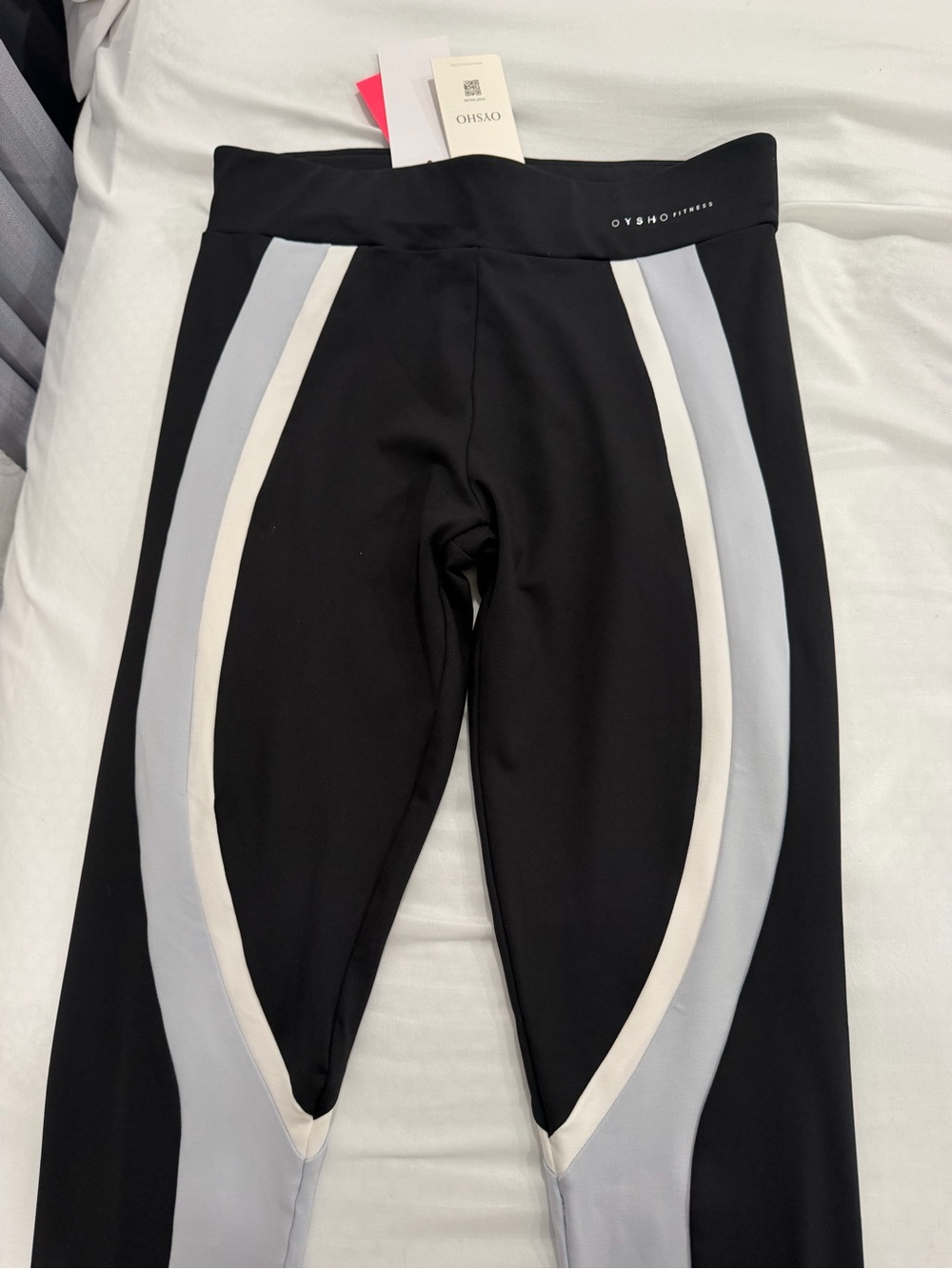 OYSHO Kids' High-Waist Athletic Leggings in Black, Gray & White